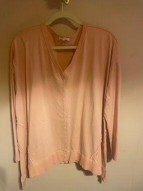 Relaxed V-Neck Pink Women's Pullover